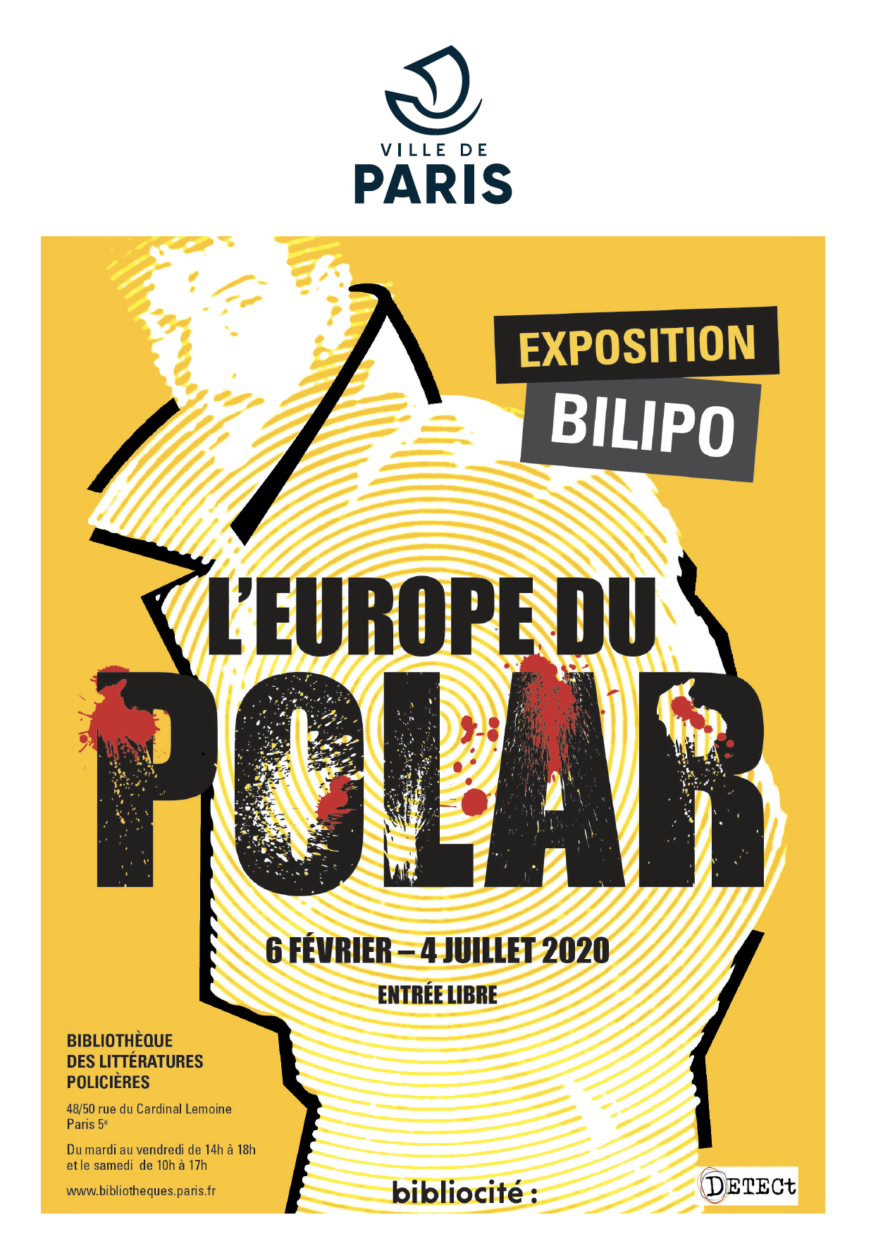 affiche de l'exposition L'Europe du polar